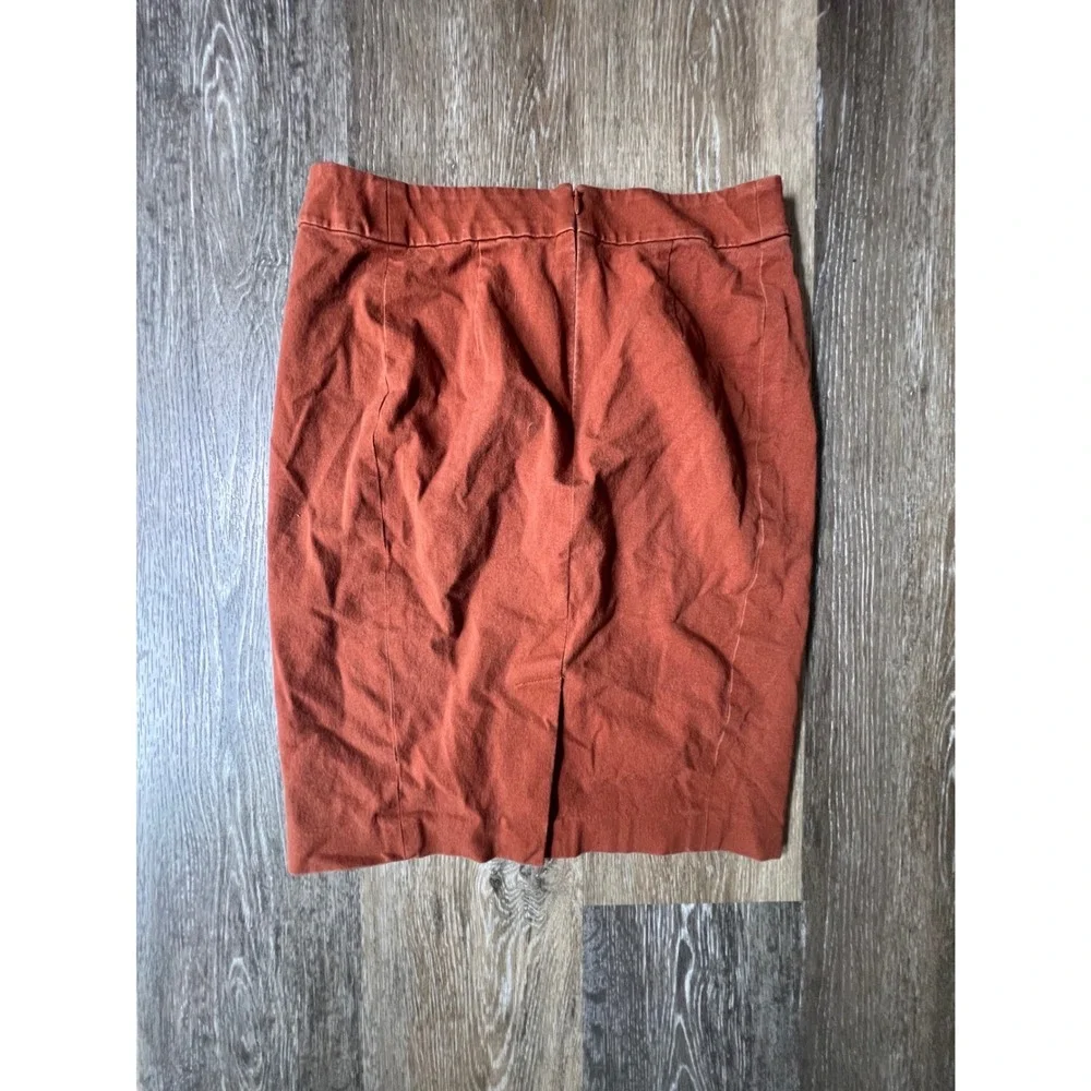 Ann Taylor Loft‎ Pencil Skirt Womens 4 Burnt Orange Clay Back Zip Career Wear